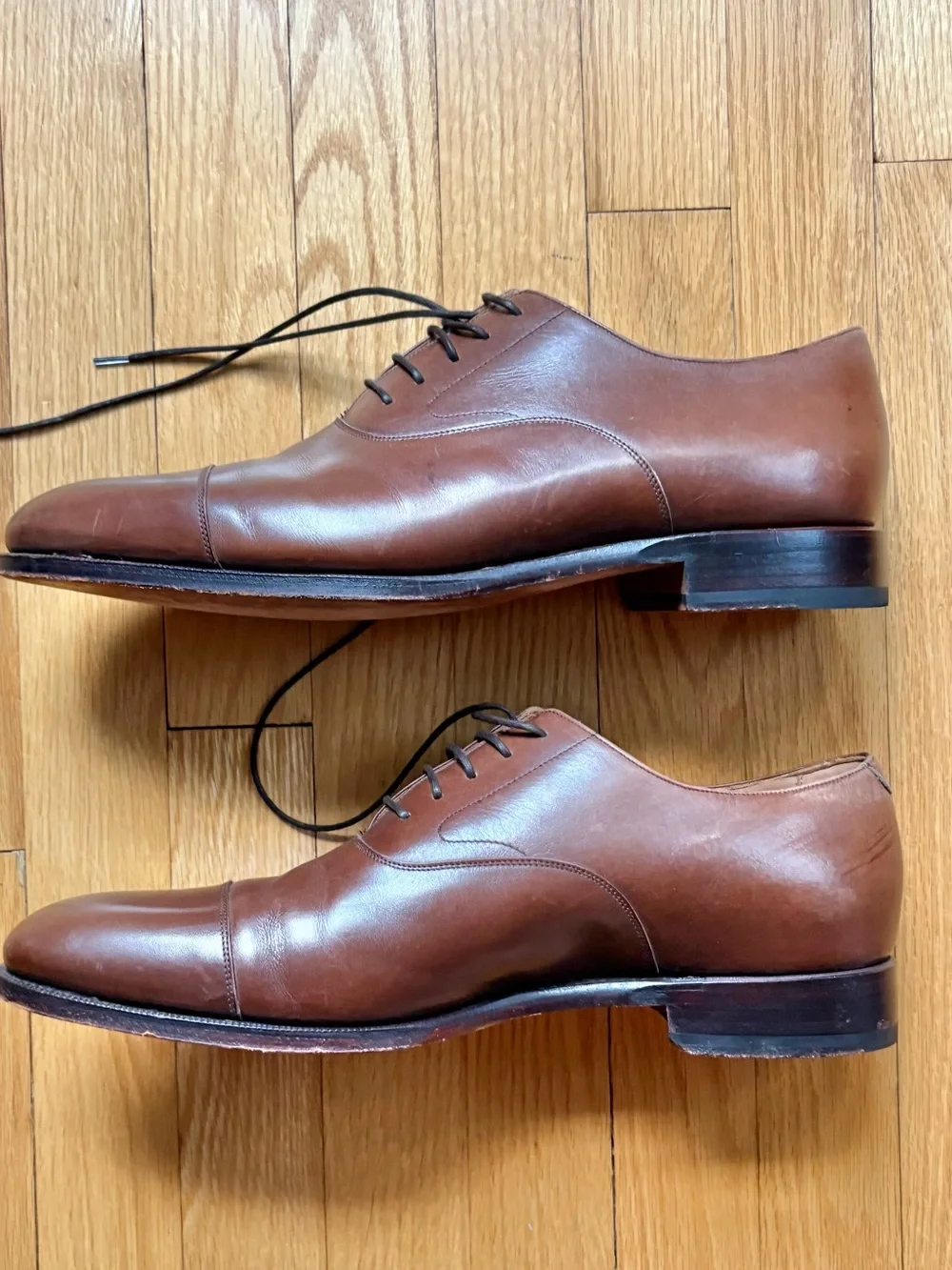 Meermin Mallorca Men’s Leather Cap Toe Shoes Size 11 Brown 19703